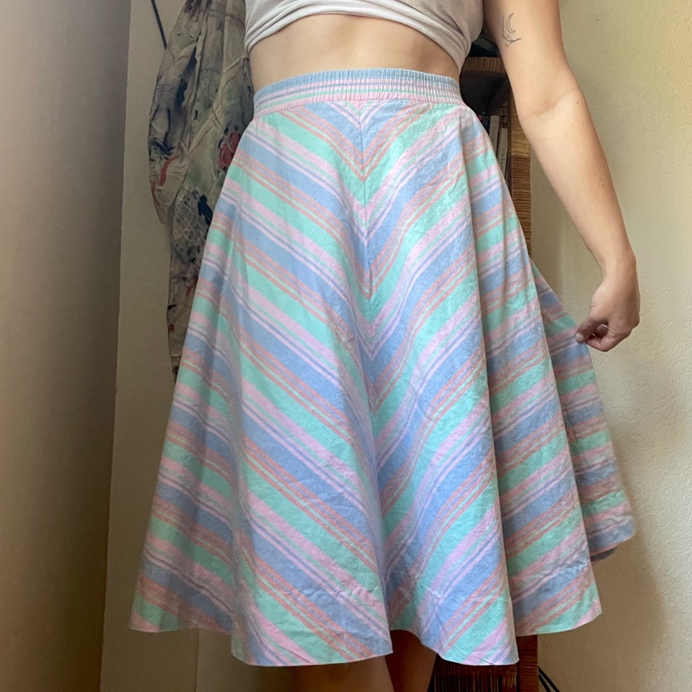 80s Vintage Pastel Skirt